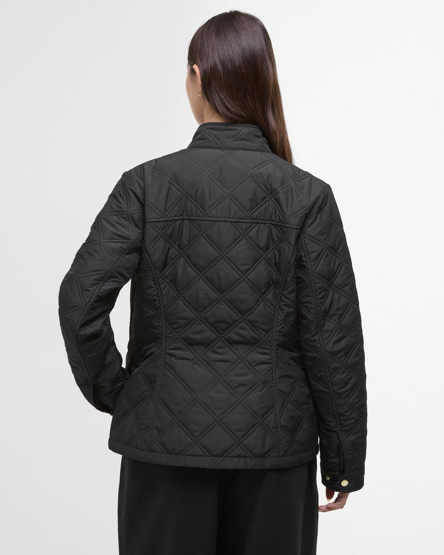 Barbour International Halsey Womens Quilted Jacket - Black/Black