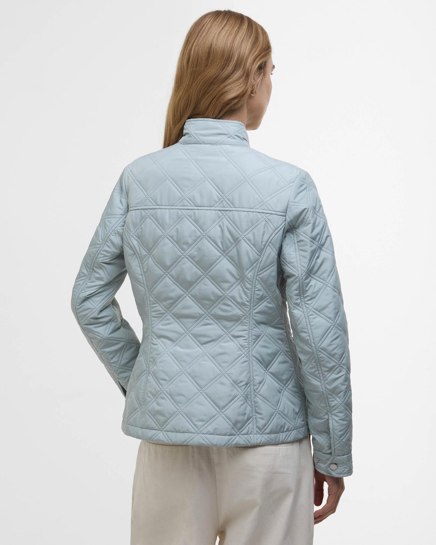 Barbour International Halsey Womens Quilted Jacket - Light Steel/Silver Birch
