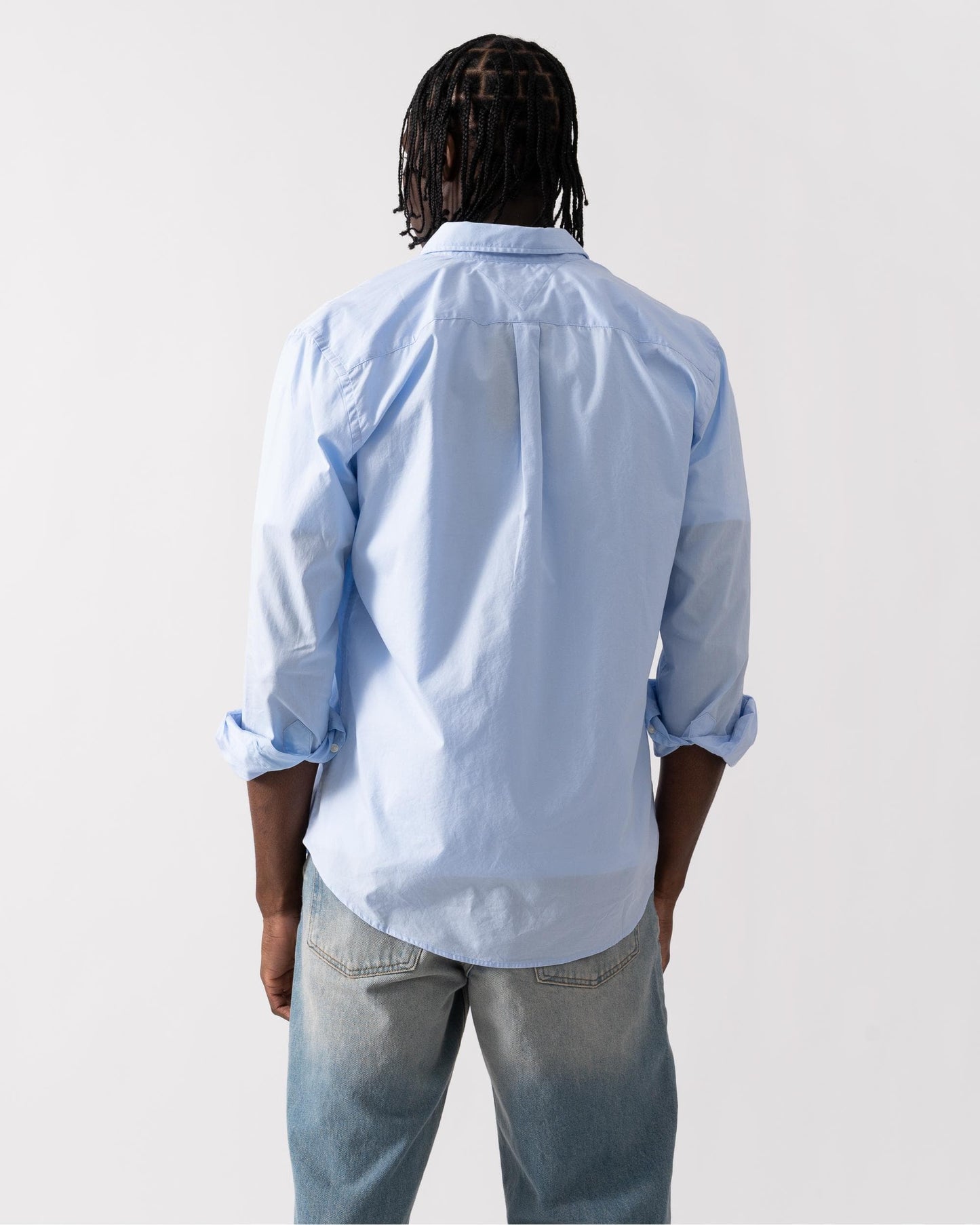 Tommy Hilfiger Core Flex Poplin Mens Long Sleeve Shirt - Sweet Blue