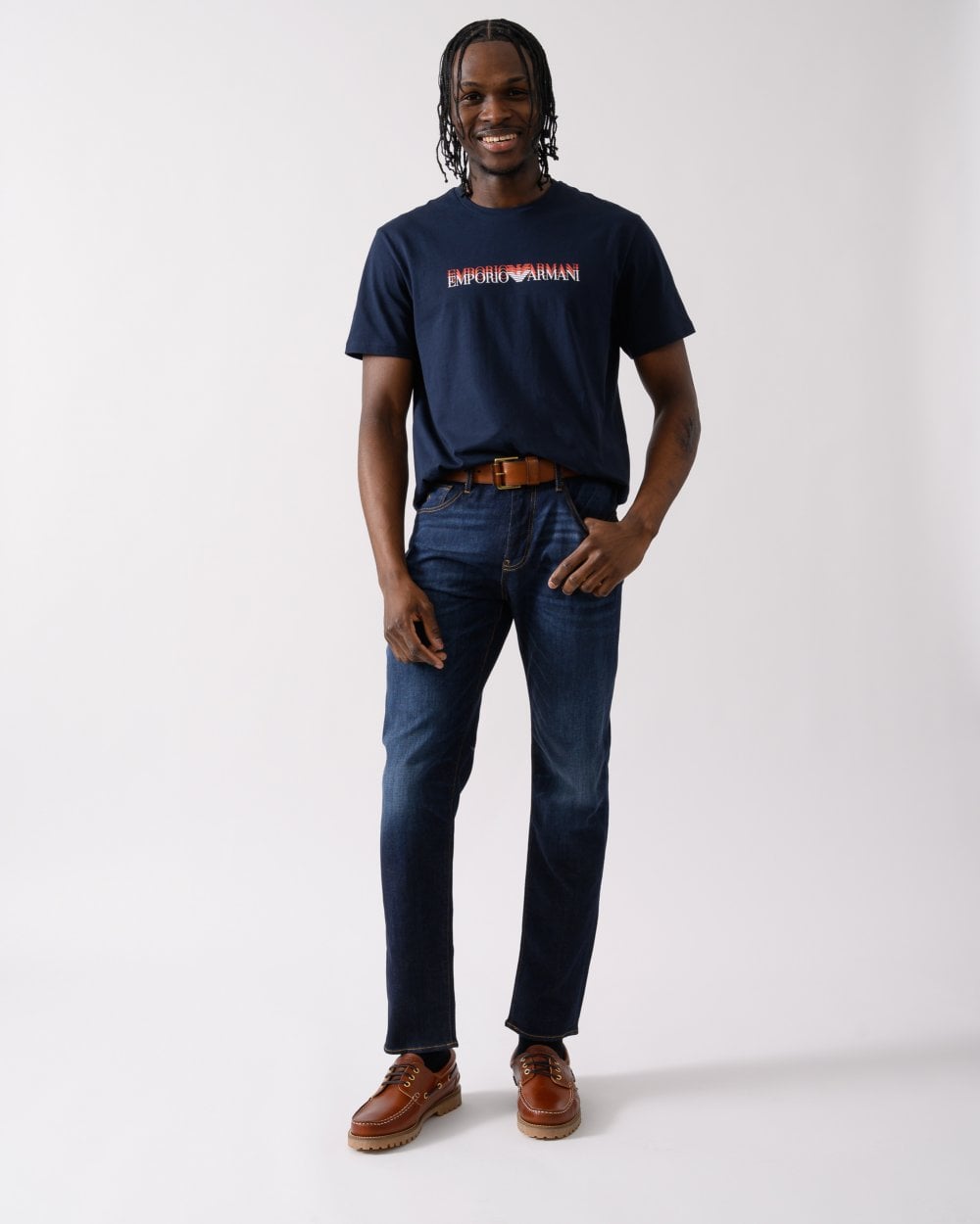 Armani Exchange Armani Exchange Mens J13 Slim Fit Jeans in Cotton Denim