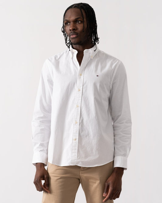 Tommy Hilfiger Core Flex Poplin Mens Long Sleeve Shirt - White
