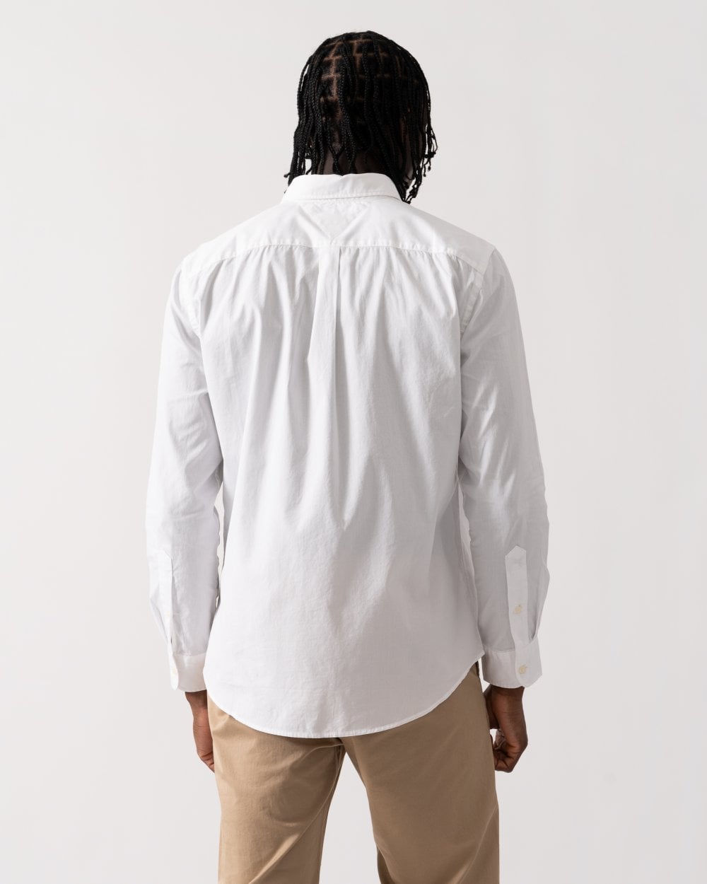 Tommy Hilfiger Core Flex Poplin Mens Long Sleeve Shirt - White