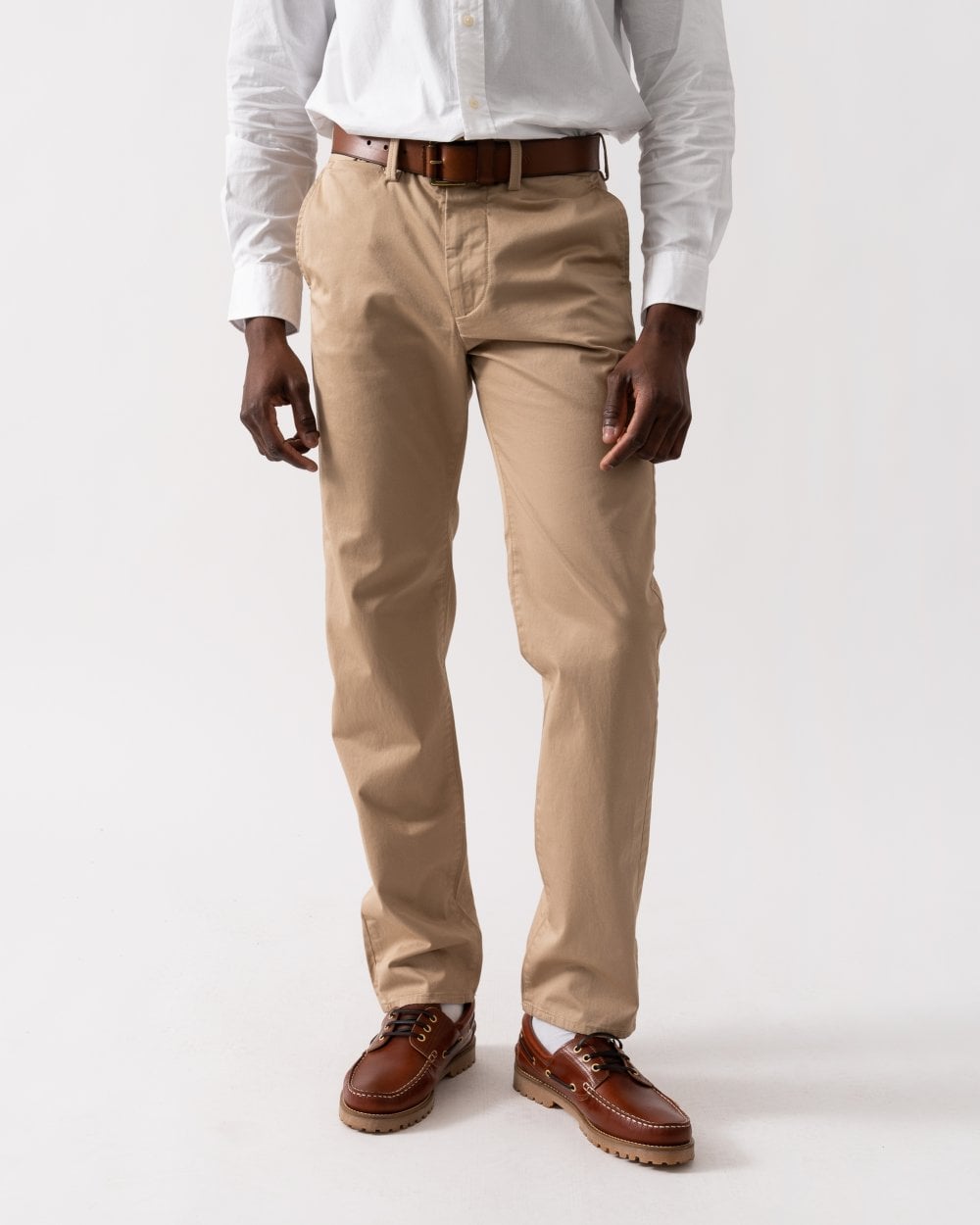 GANT Mens Regular Fit Twill Chinos - 248 Dark Khaki