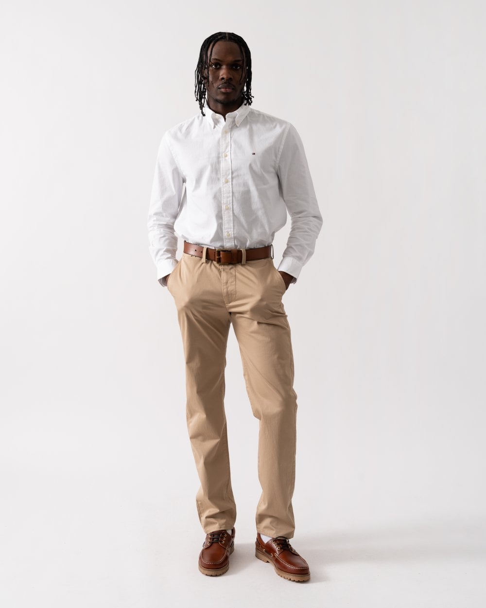 GANT Mens Regular Fit Twill Chinos - 248 Dark Khaki