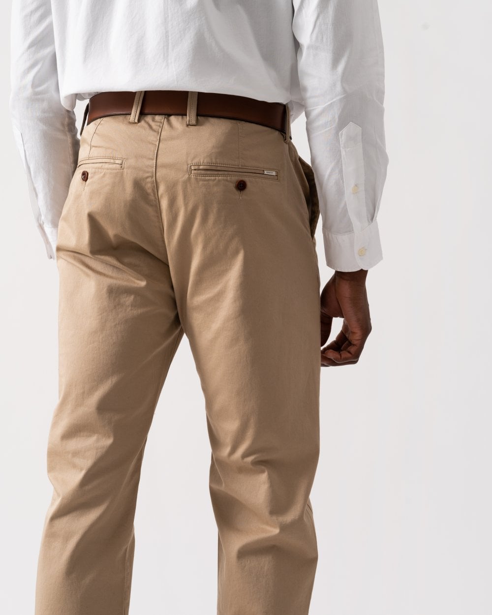 GANT Mens Regular Fit Twill Chinos - 248 Dark Khaki