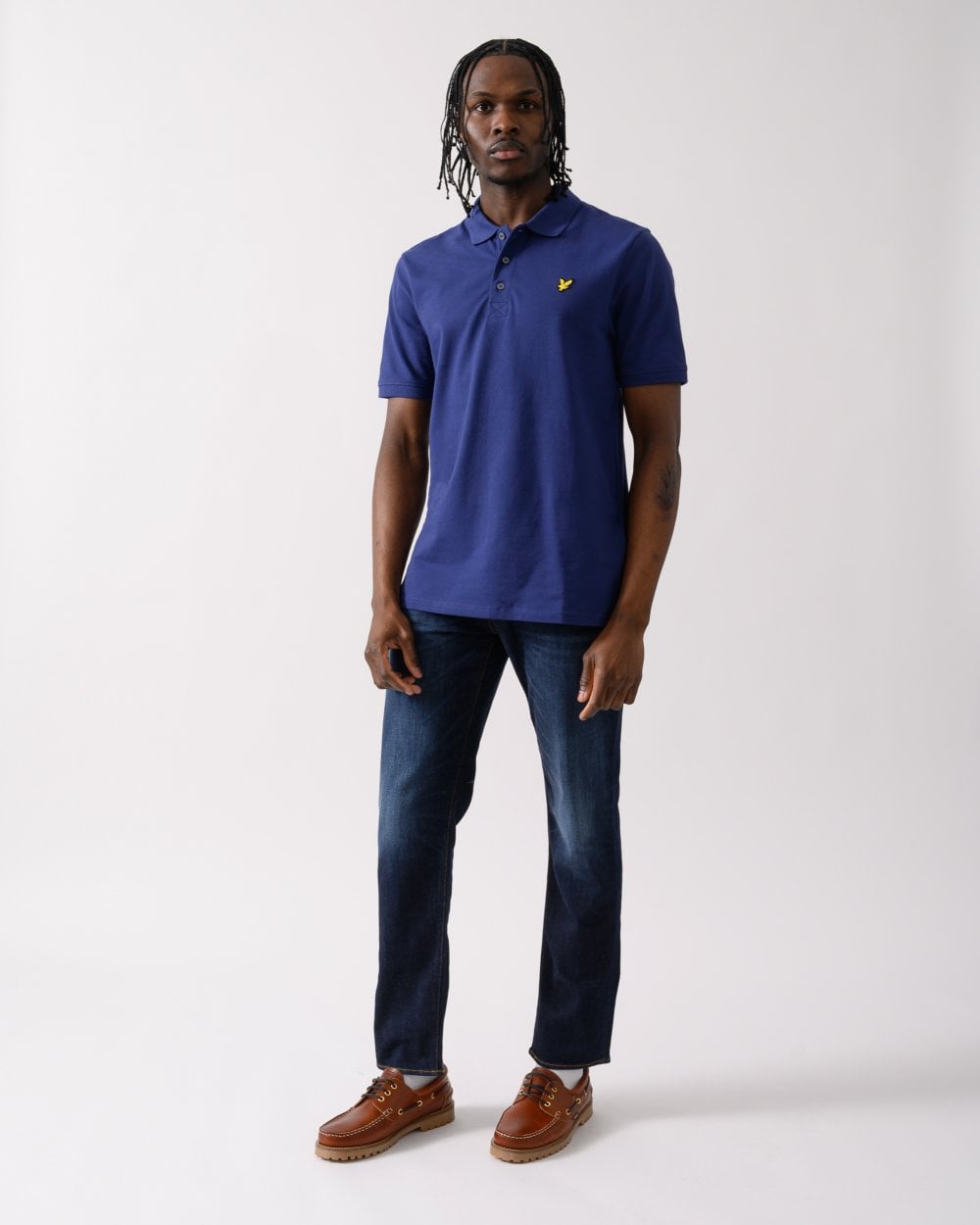 Lyle & Scott Plain Mens Polo Shirt SP400VOG - X568 Deep Indigo