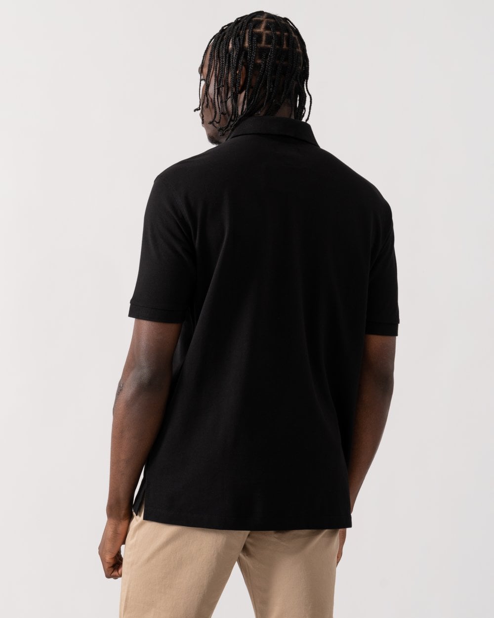 Armani Exchange Mens Embroidered A|X Monogram Short Sleeve Polo Shirt - Black UC001