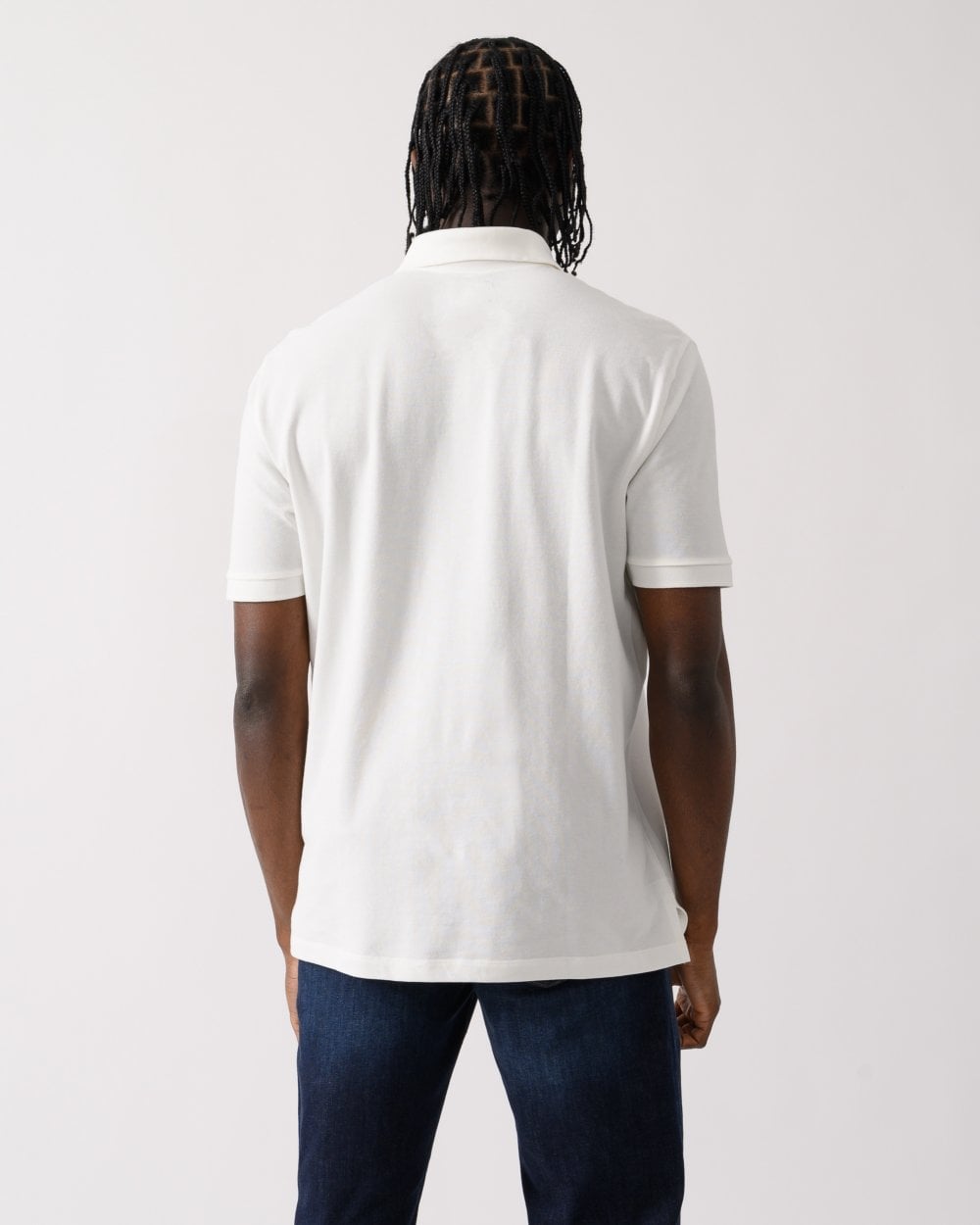 Armani Exchange Mens Embroidered A|X Monogram Short Sleeve Polo Shirt - Off White U0009