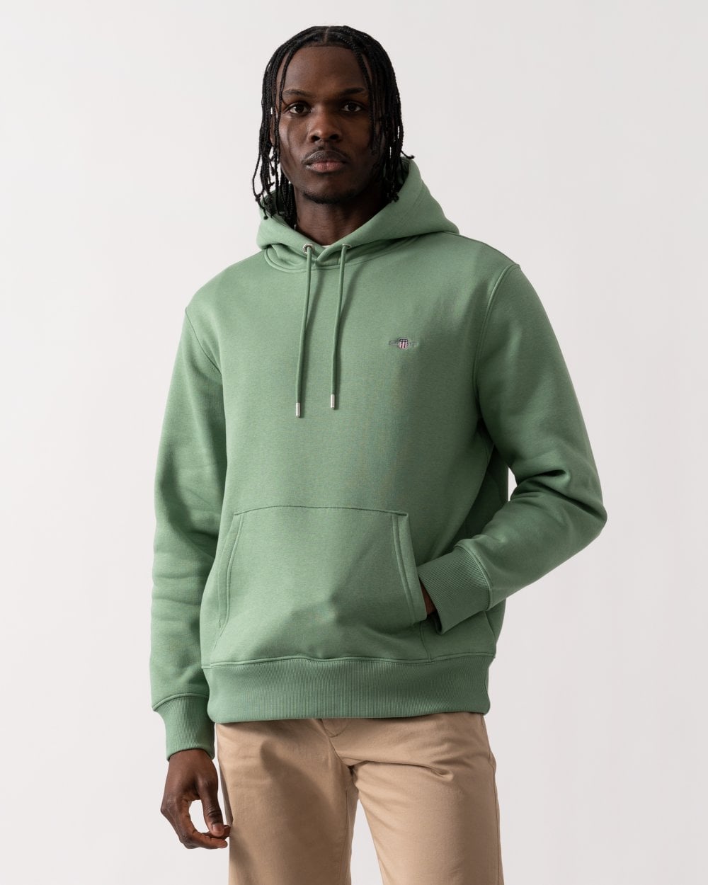GANT Mens Regular Fit Shield Logo Pullover Hoodie