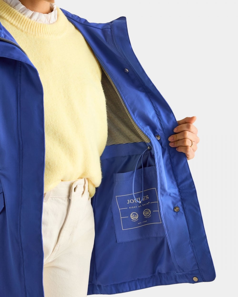 Joules Portwell Womens Raincoat - Blue