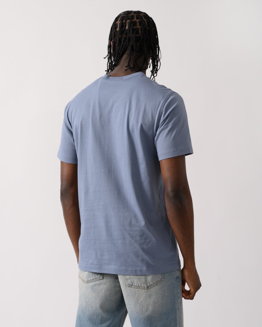 Belstaff Short Sleeved Mens Logo Patch T-Shirt - Blue Flint