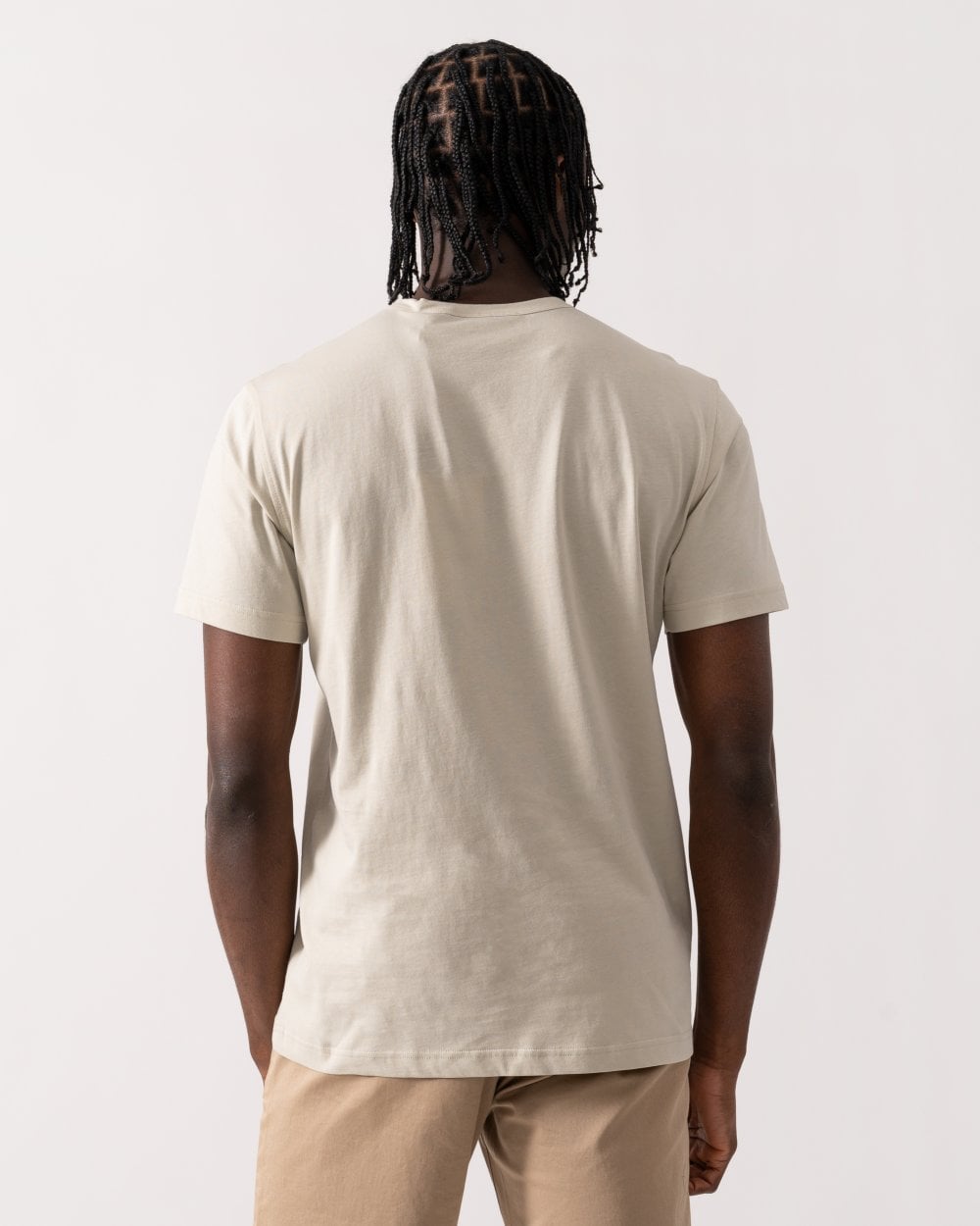 Belstaff Short Sleeved Mens Logo Patch T-Shirt - Stone Beige