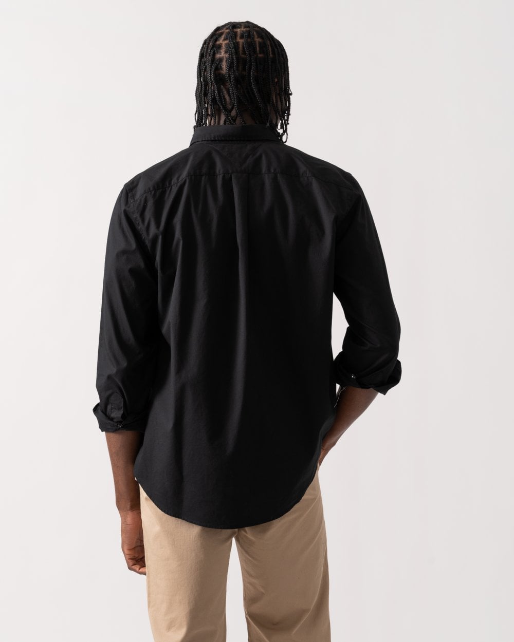 Tommy Hilfiger Core Flex Poplin Mens Long Sleeve Shirt - Black