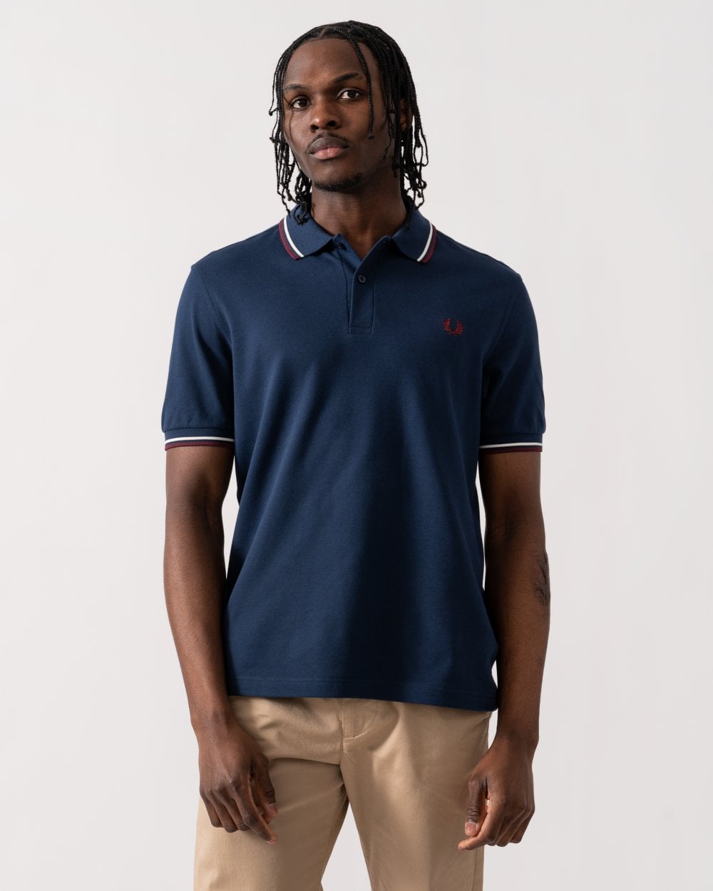 Fred Perry Mens Twin Tipped Signature Polo Shirt S/S 25