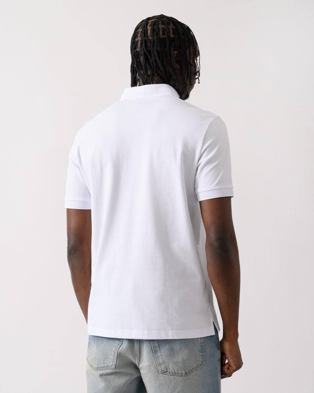 Armani Exchange Mens Short Sleeve Micro Logo Polo Shirt - White 1100