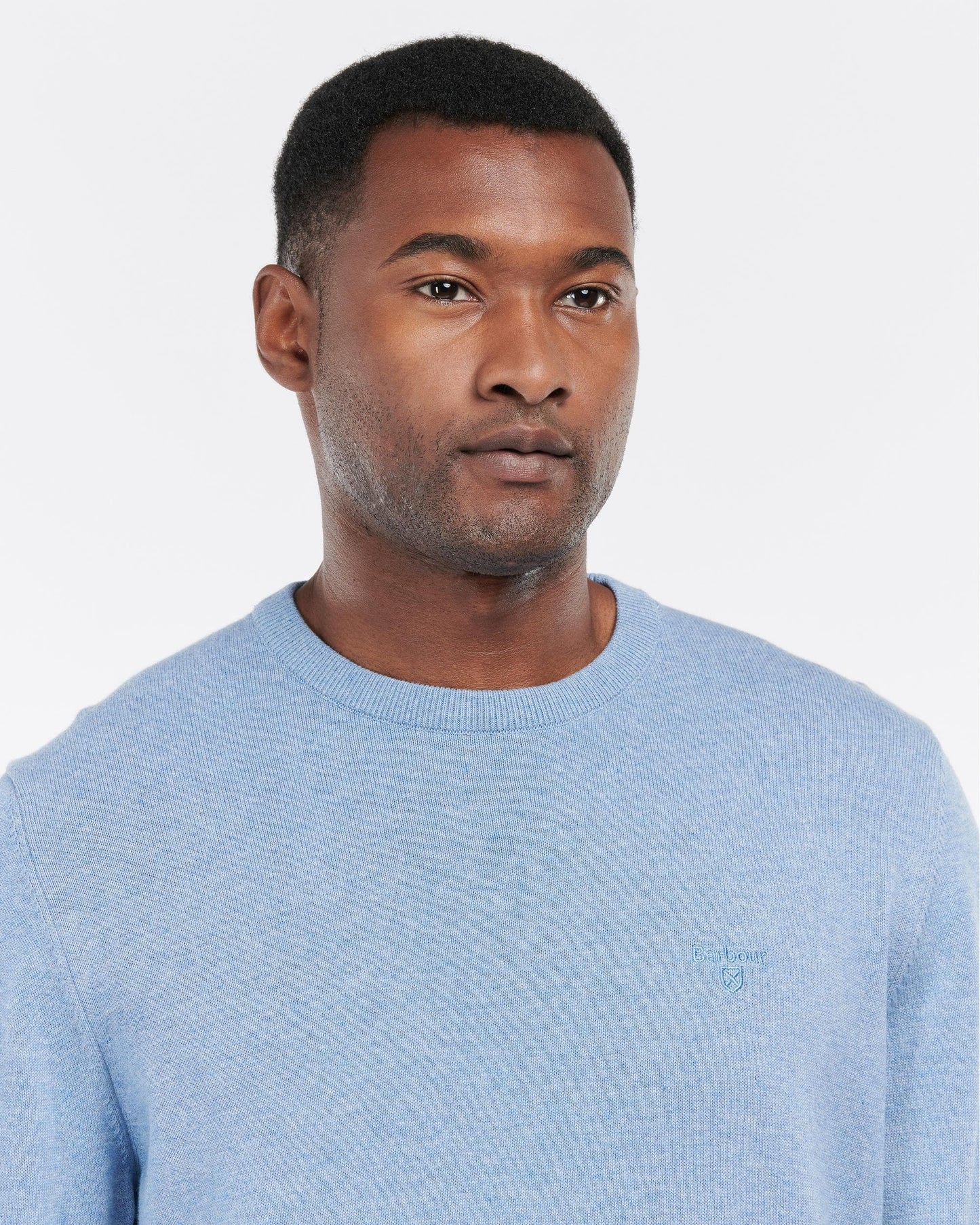 Barbour Pima Cotton Mens Crew Sweatshirt - Dark Chambray