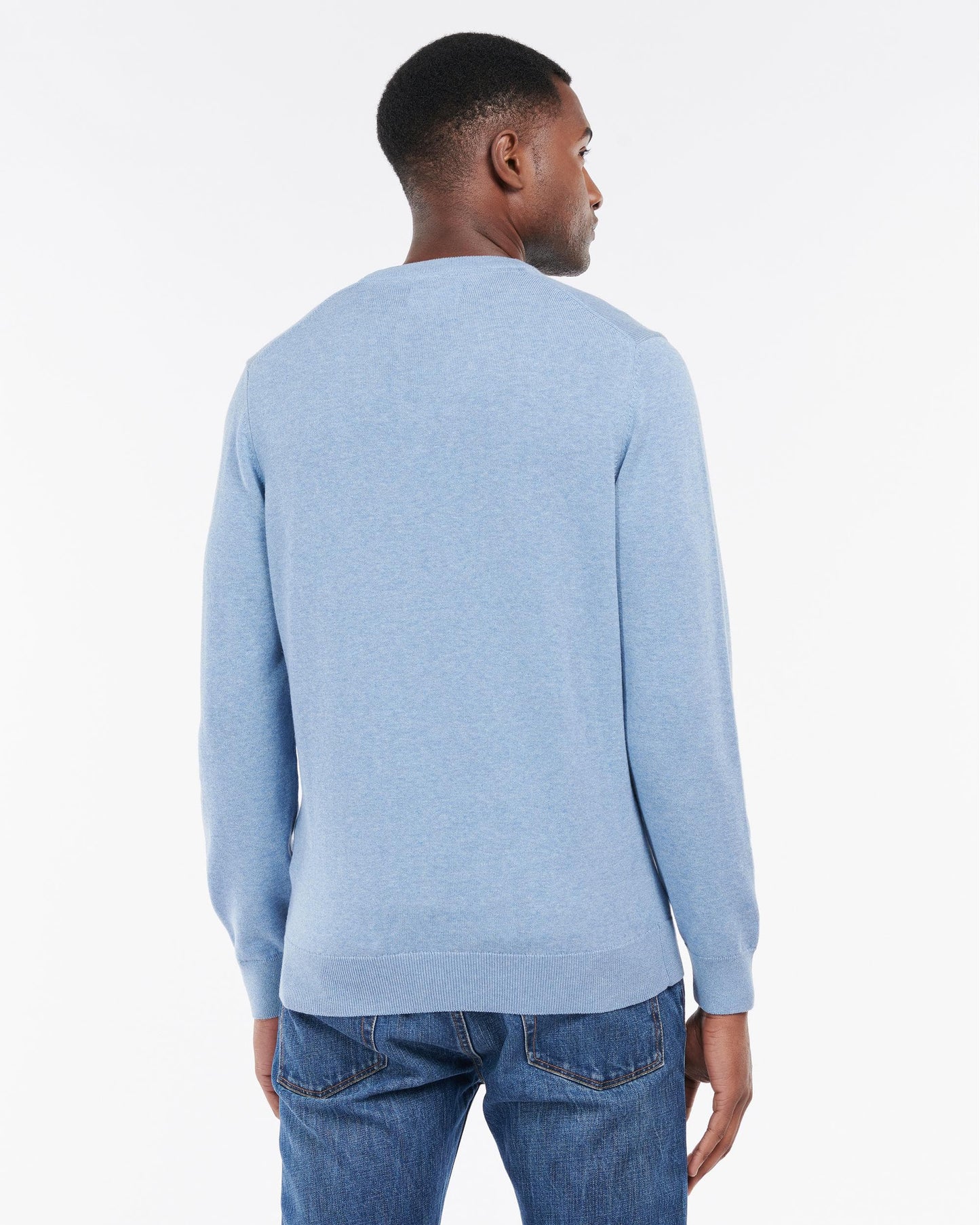 Barbour Pima Cotton Mens Crew Sweatshirt - Dark Chambray