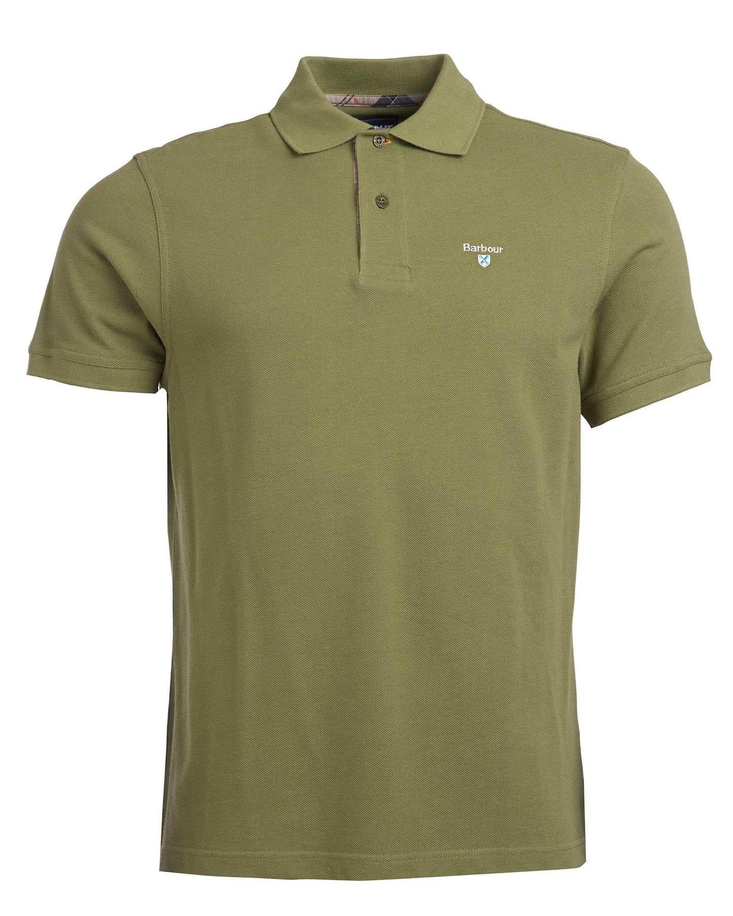 Barbour Tartan Pique Mens Polo S/S 25 - Burnt Olive