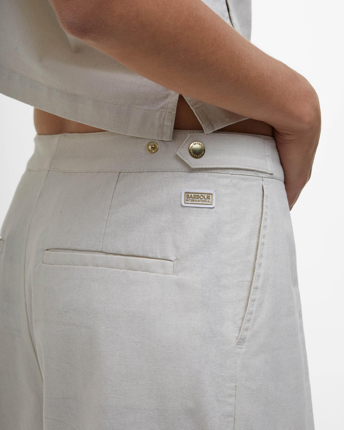 Barbour International Riley Womens Trousers - Light Stone