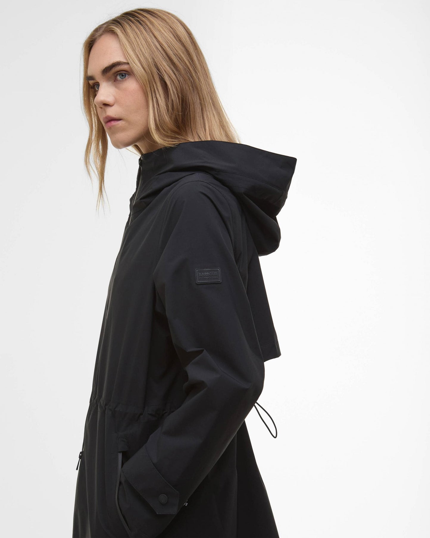 Barbour International Long Kyra Womens Waterproof Jacket - Black