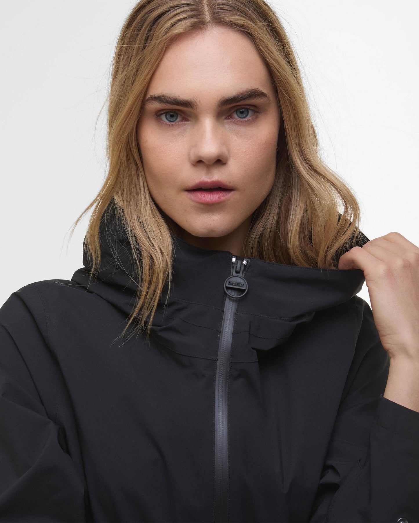 Barbour International Long Kyra Womens Waterproof Jacket - Black