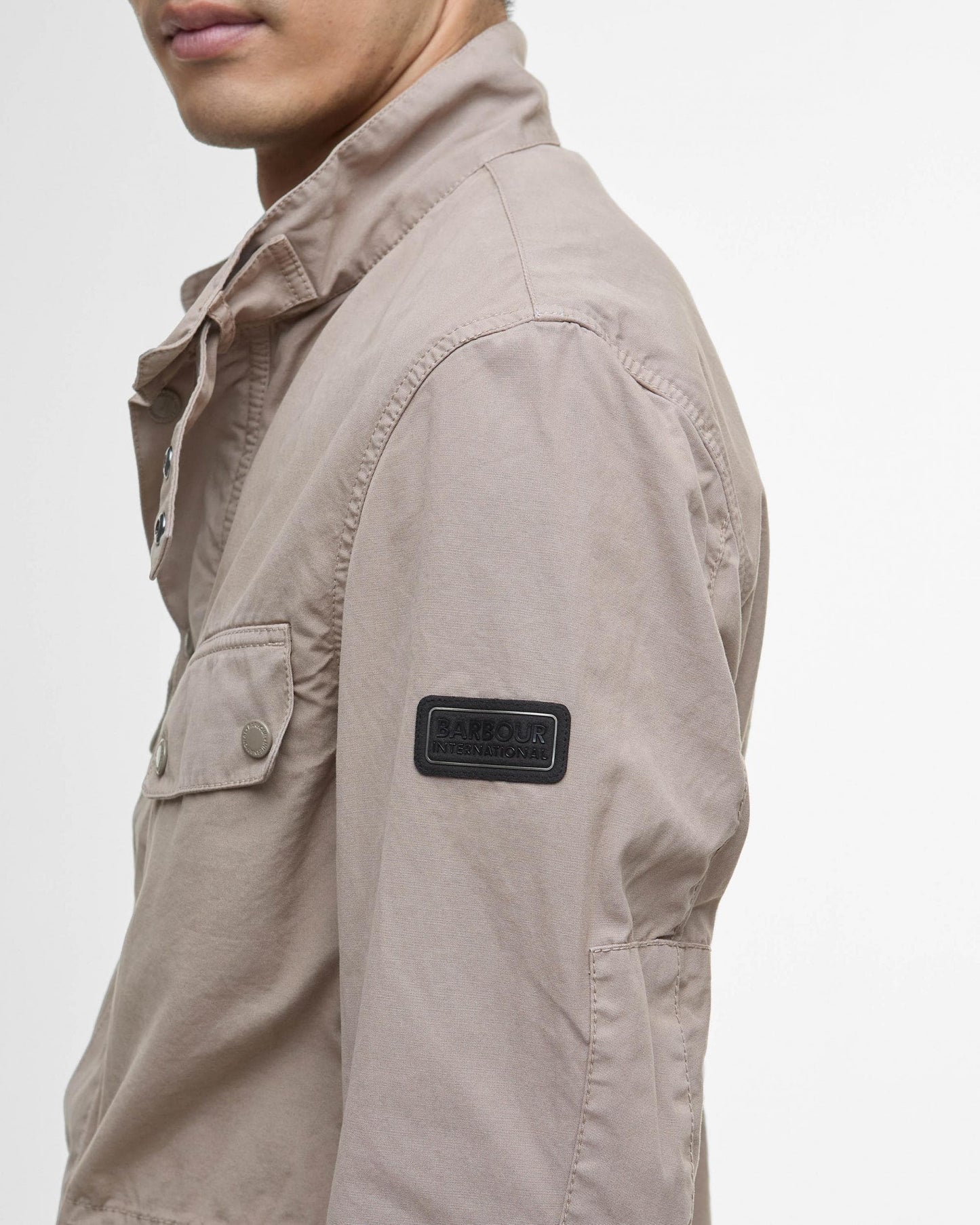 Barbour International Duke Cotton Mens Casual Jacket - Timberwolf