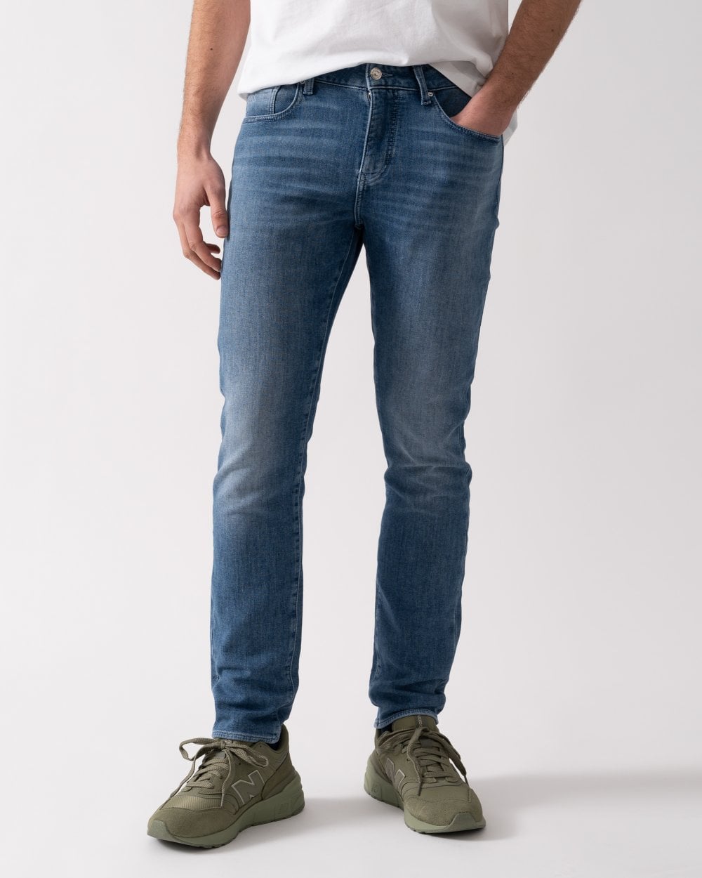 Armani Exchange Armani Exchange Mens Slim Fit 5 Pocket Jeans