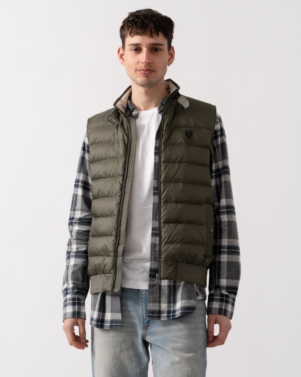 Belstaff Mens Lightweight Down Circuit Gilet - Surplus Green