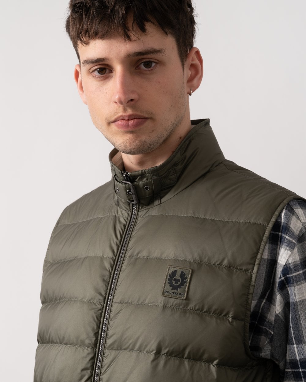 Belstaff Mens Lightweight Down Circuit Gilet - Surplus Green