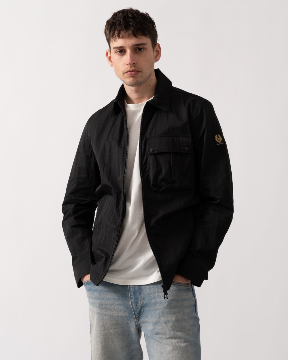 Belstaff Drome Mens Overshirt - Black