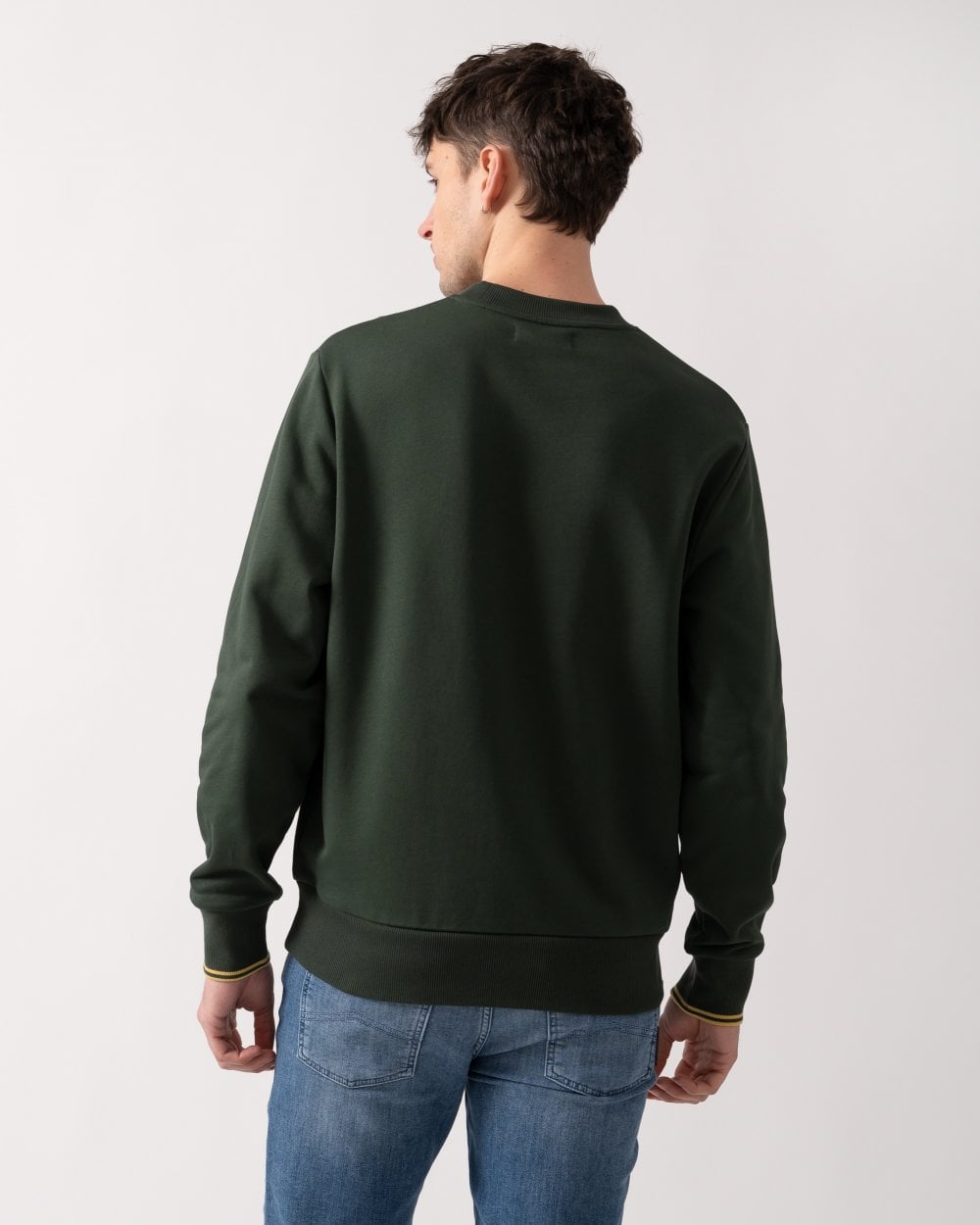 Fred Perry Mens Crew Neck Sweatshirt - Court Green X89