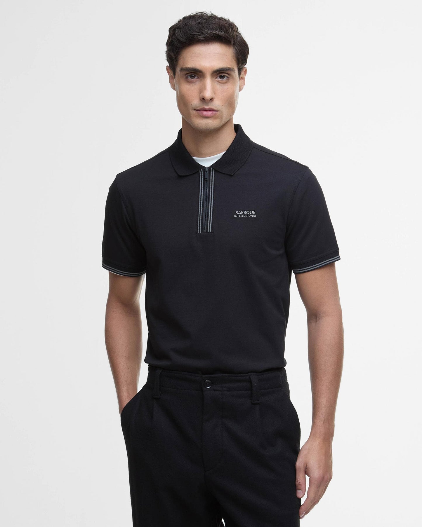 Barbour International Ollie Twin Tipped Placket Mens Polo Shirt