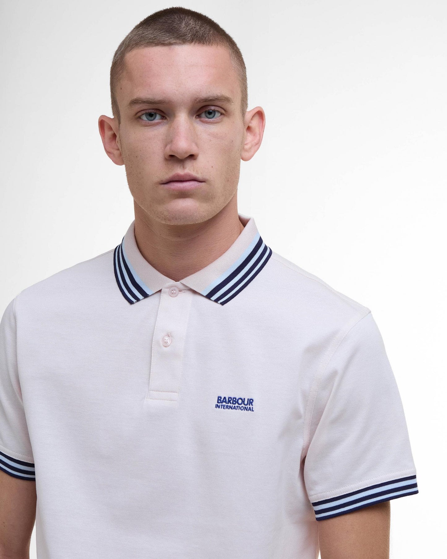 Barbour International Caleb Multi Mens Polo Shirt - Quartz Pink