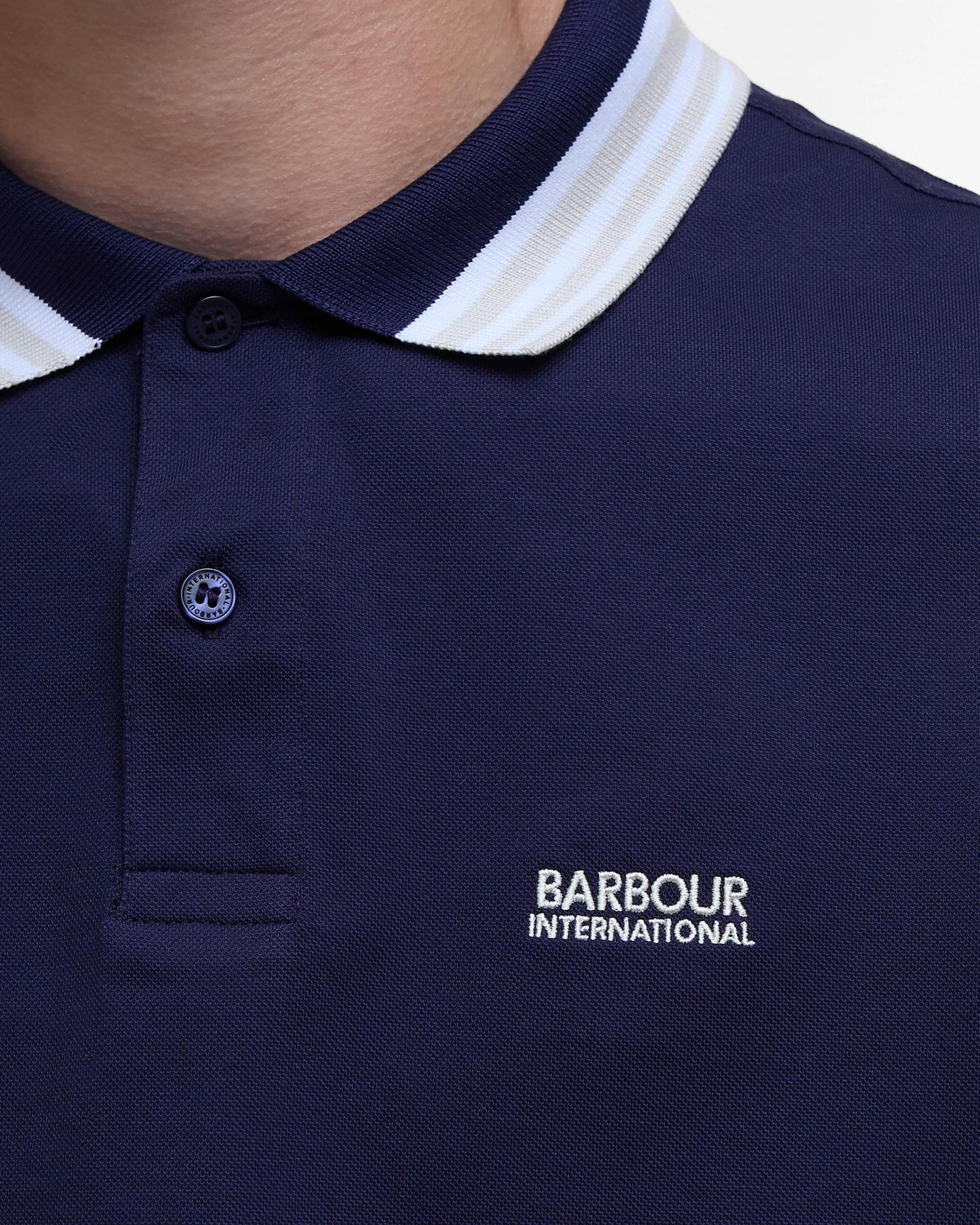 Barbour International Caleb Multi Mens Polo Shirt - Midnight Blue