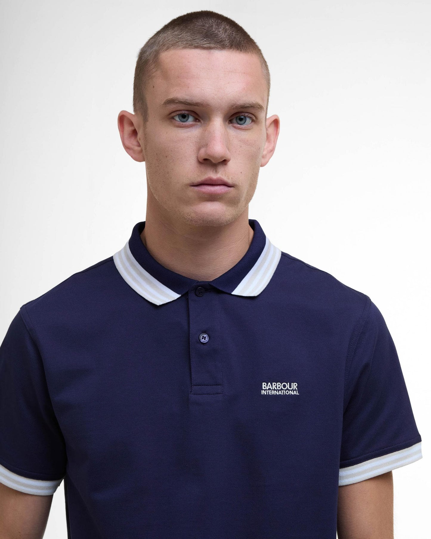 Barbour International Caleb Multi Mens Polo Shirt - Midnight Blue