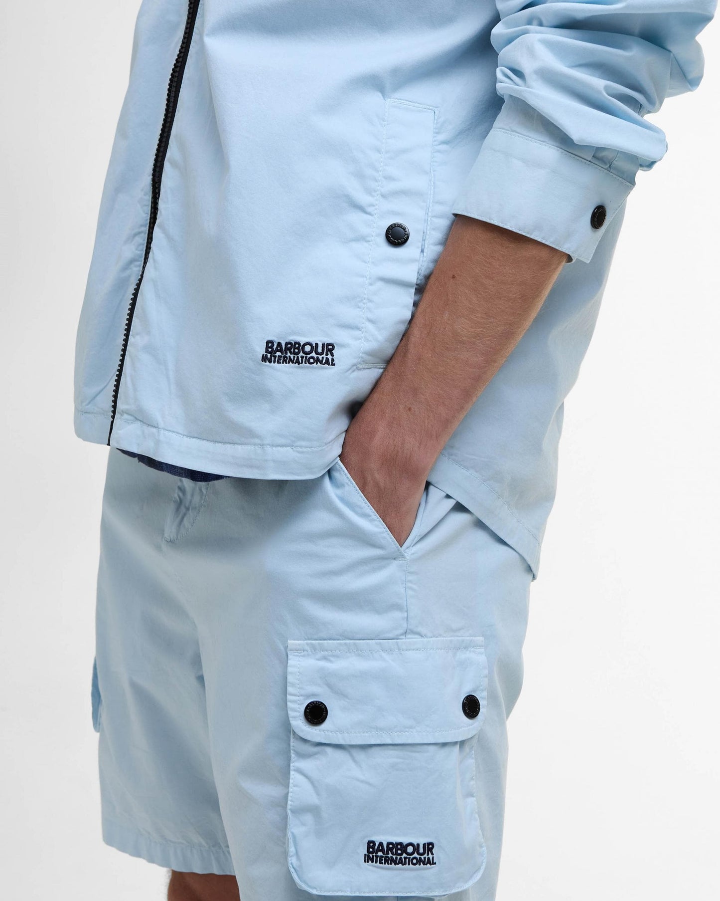 Barbour International Hayden Mens Overshirt - Ice Water