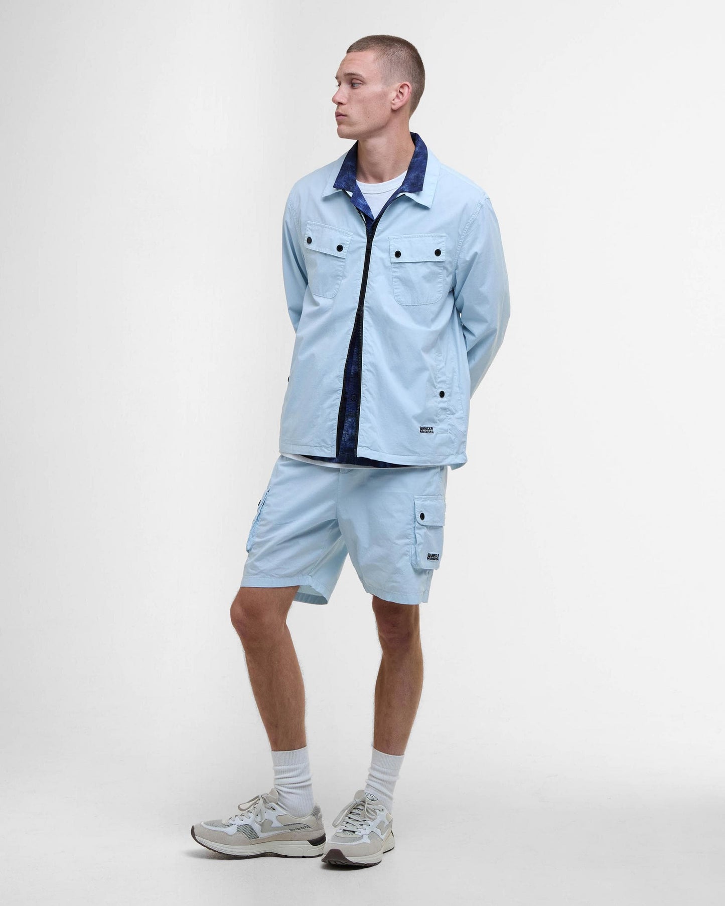 Barbour International Hayden Mens Overshirt - Ice Water