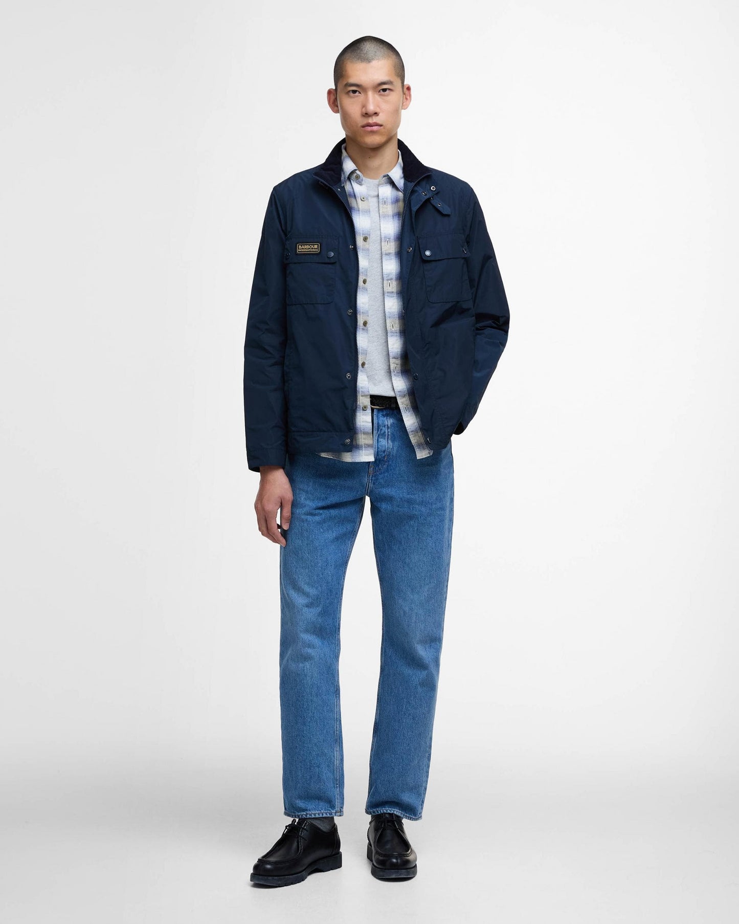 Barbour International Merton Shell Mens Showerproof Jacket - Navy