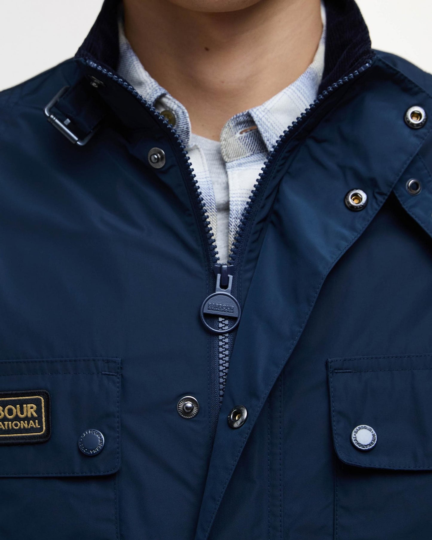 Barbour International Merton Shell Mens Showerproof Jacket - Navy