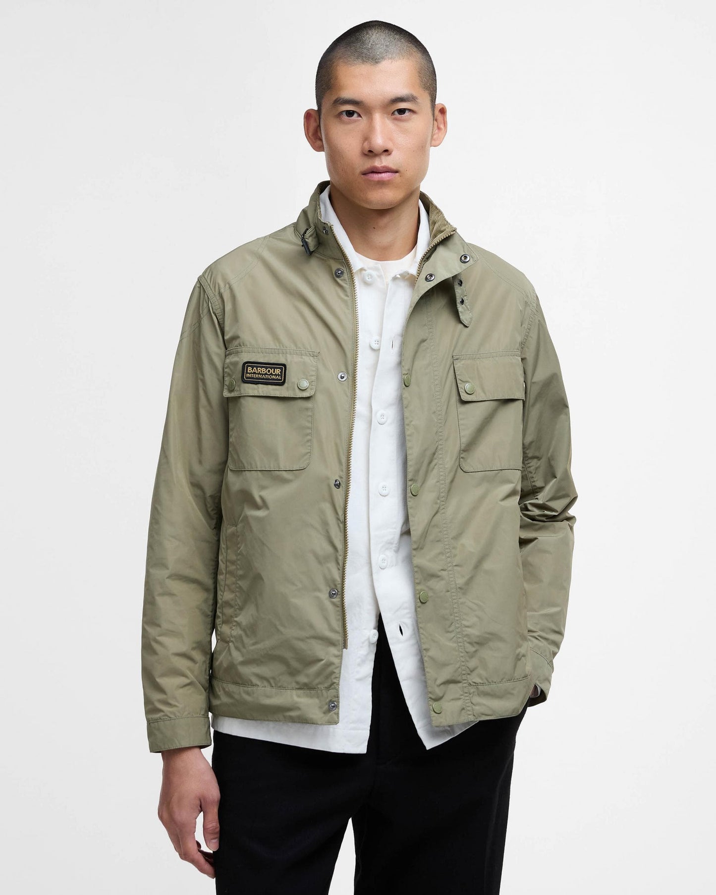 Barbour International Merton Shell Mens Showerproof Jacket - Bleached Olive