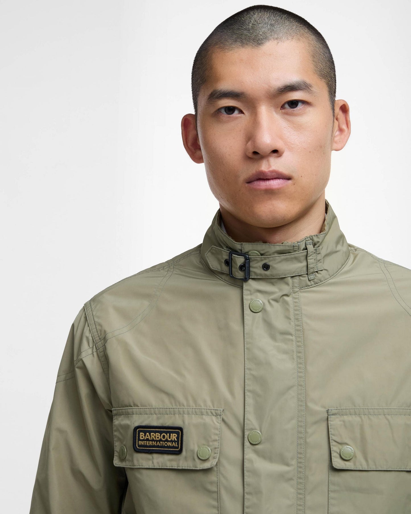 Barbour International Merton Shell Mens Showerproof Jacket - Bleached Olive