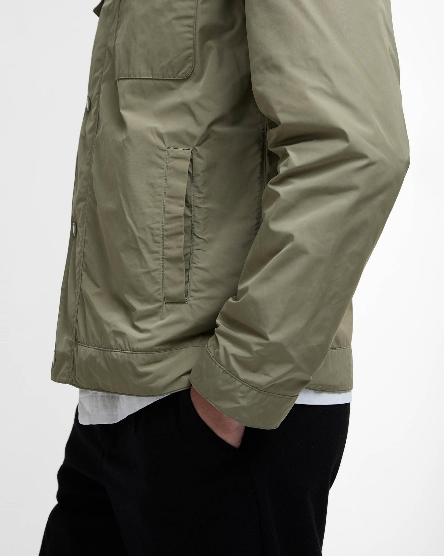Barbour International Merton Shell Mens Showerproof Jacket - Bleached Olive