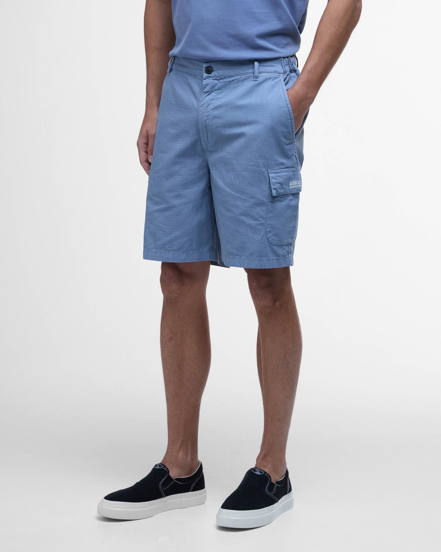 Barbour International Mens Ripstop Shorts - Washed Blue
