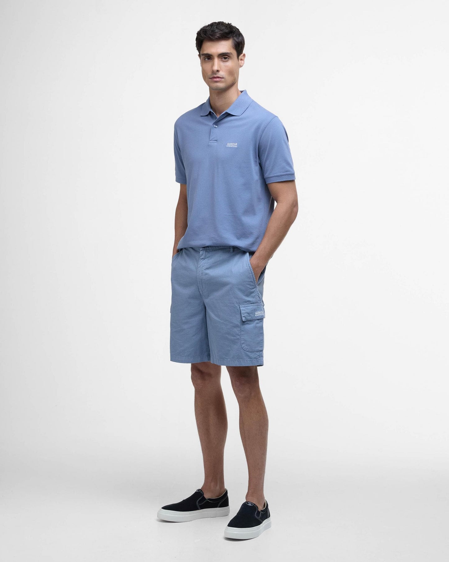 Barbour International Mens Ripstop Shorts - Washed Blue