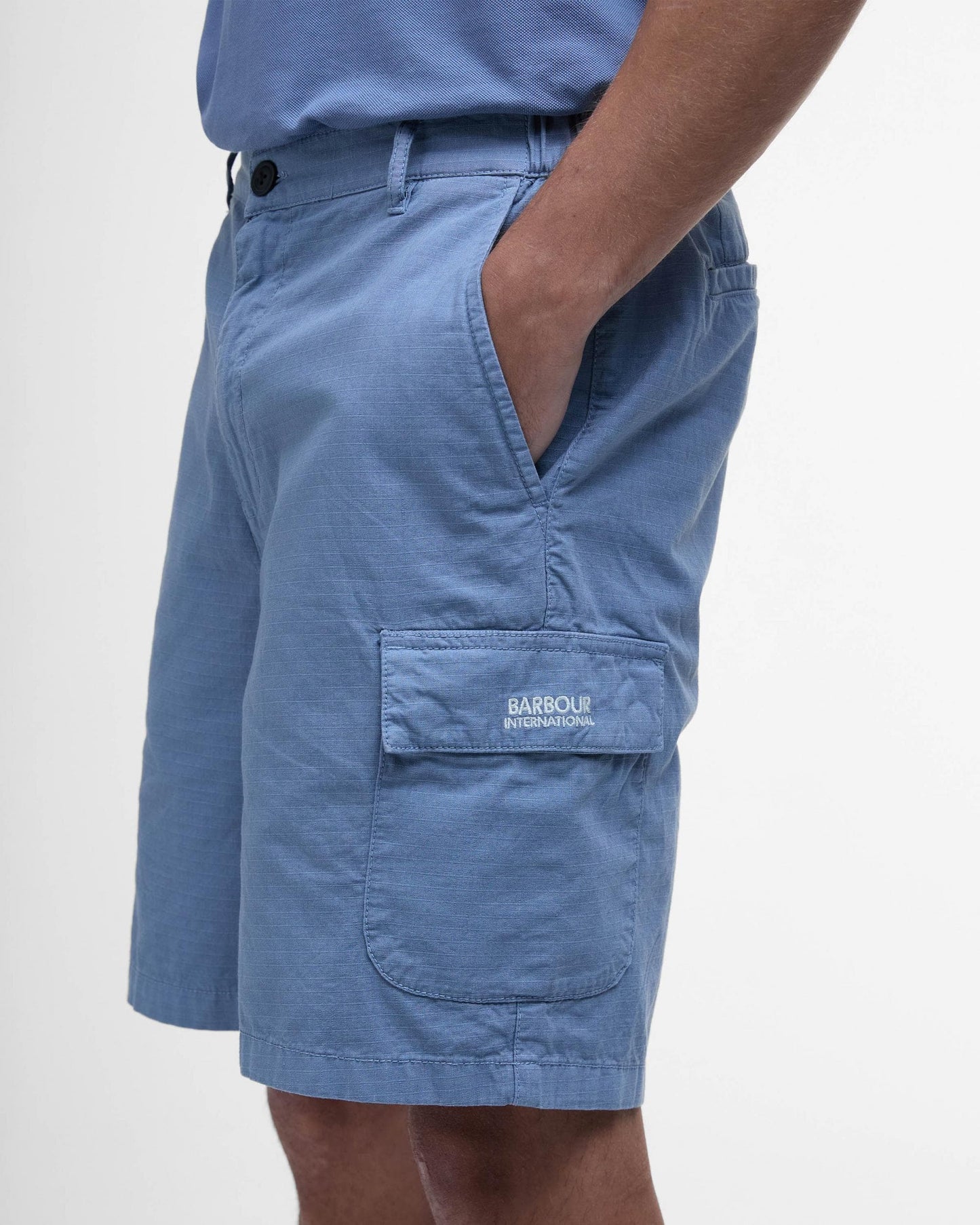 Barbour International Mens Ripstop Shorts - Washed Blue