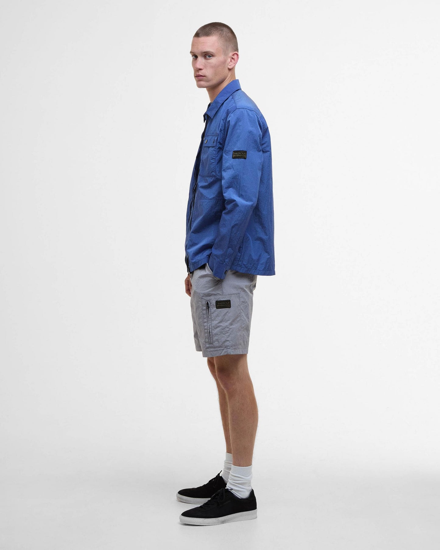 Barbour International Central Logo Mens T-Shirt - North Sea Blue