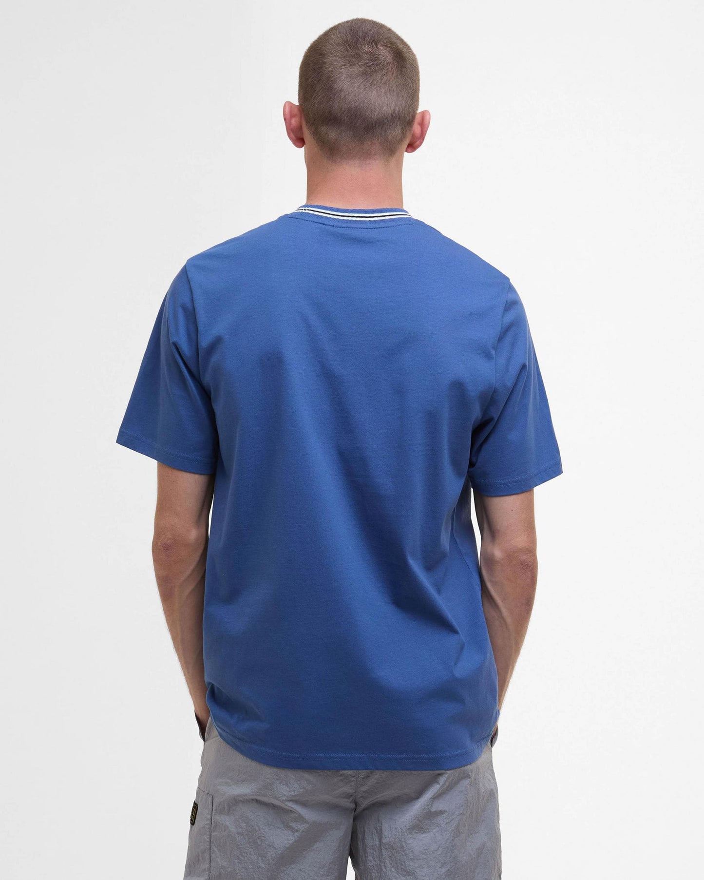 Barbour International Central Logo Mens T-Shirt - North Sea Blue