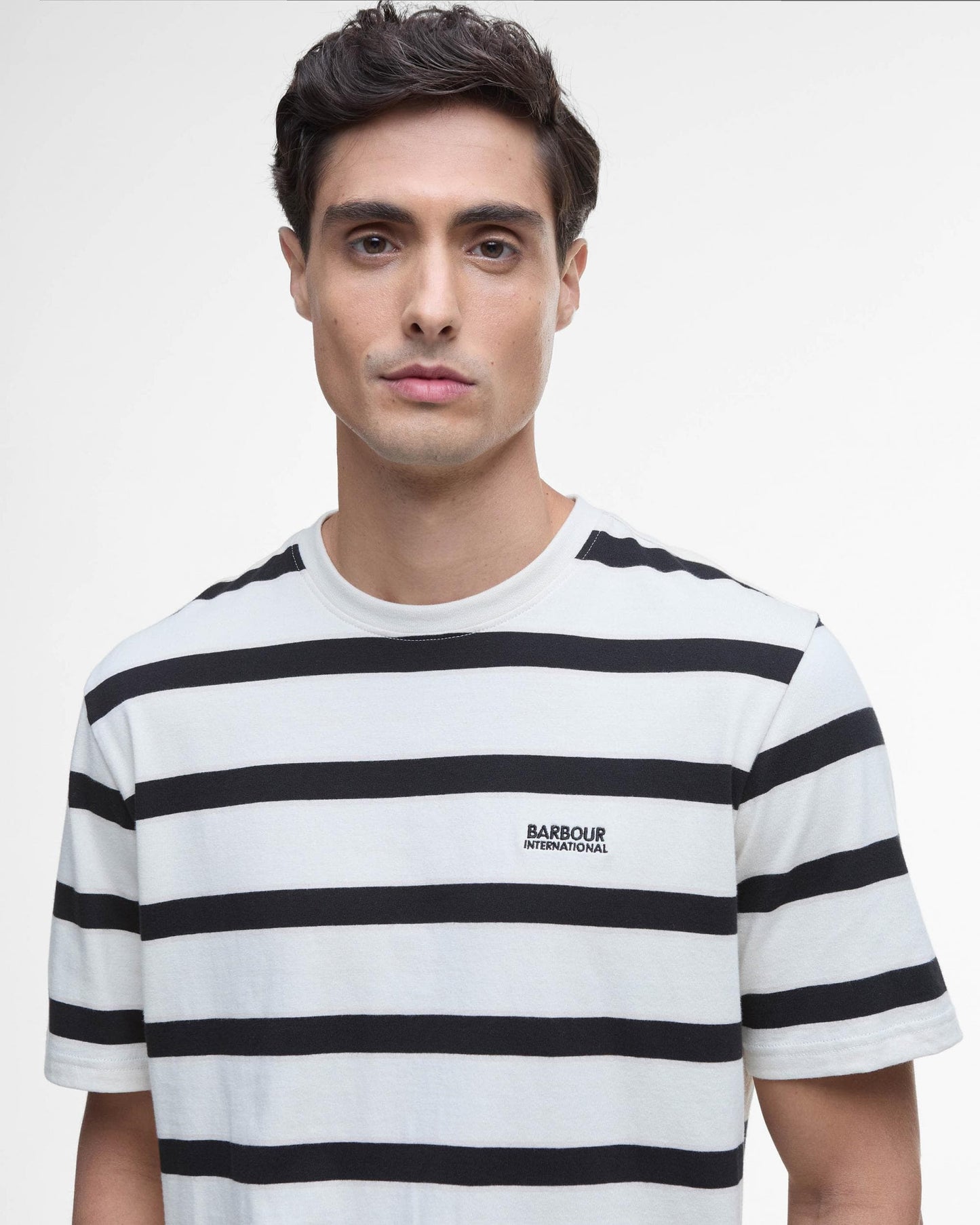 Barbour International Luca Stripe Mens T-Shirt - Whisper White