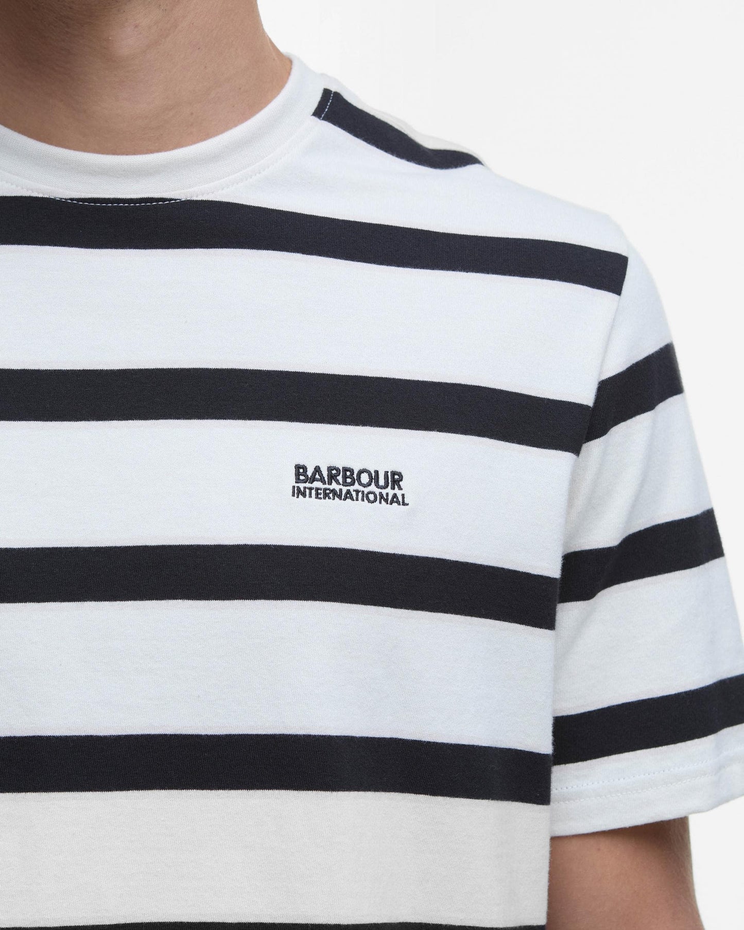 Barbour International Luca Stripe Mens T-Shirt - Whisper White