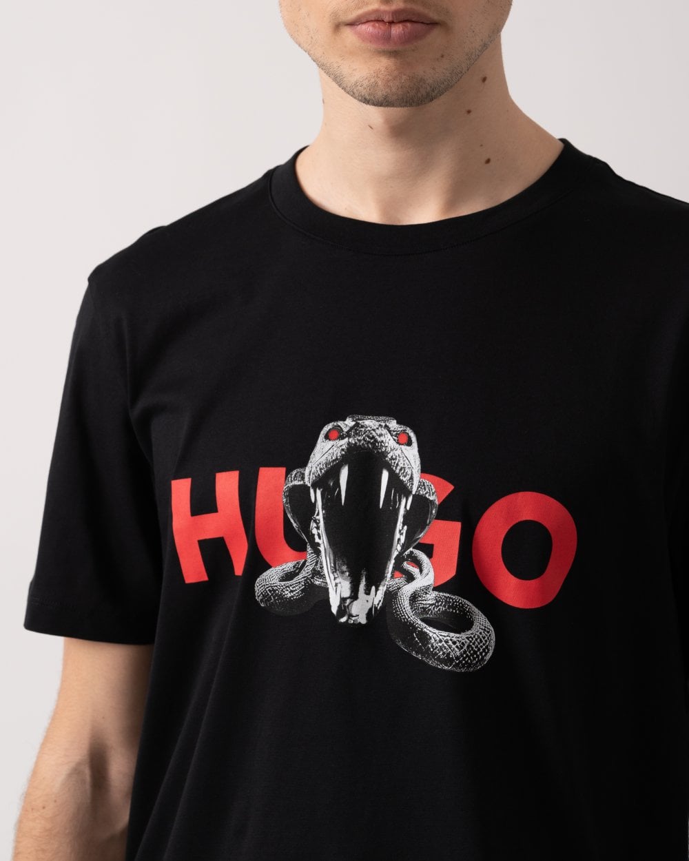 HUGO HUGO Deyladec Mens Snake Logo Print T-Shirt